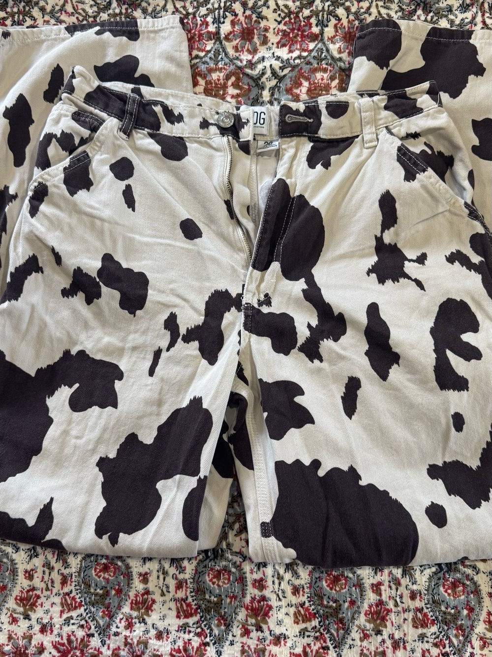 BDG Juno Cow Print High-Waisted Pant